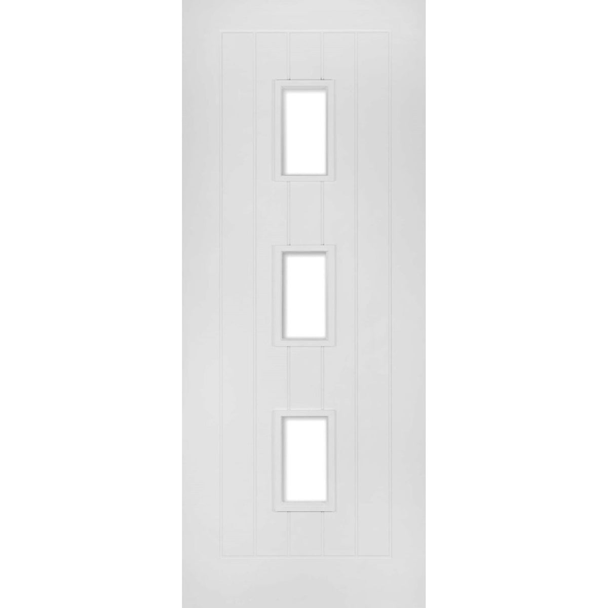 Mexicana Ely Internal White Primed Glazed Fire Door - Main Product Image
