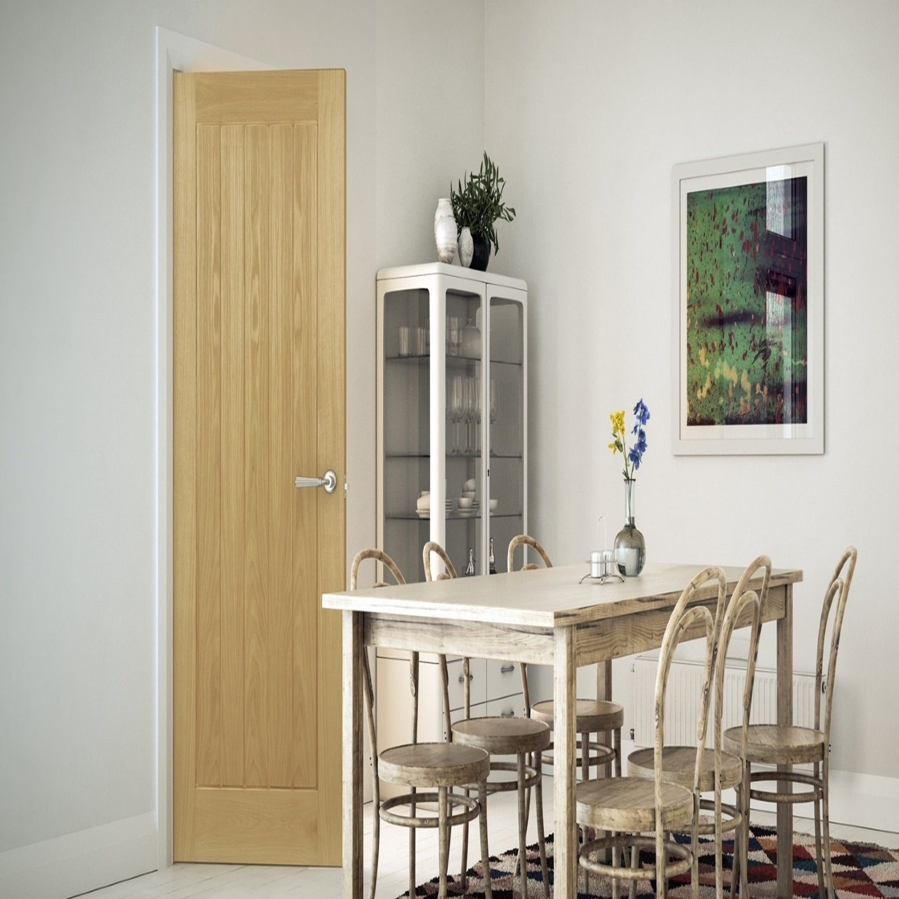 Mexicana Ely Prefinished Internal Oak Fire Door - Lifestyle Image 1