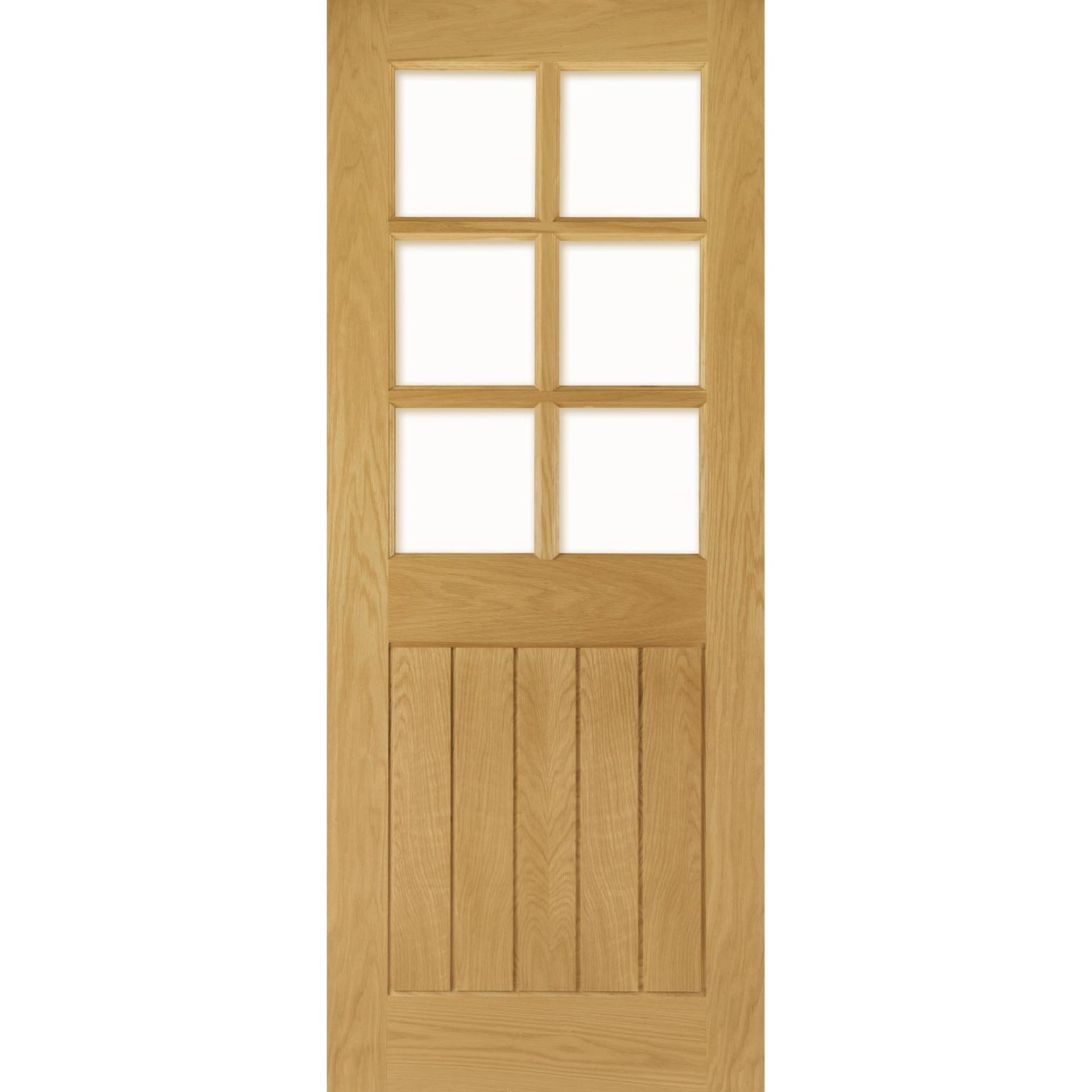 Mexicana Ely Prefinished Internal Oak Glazed Door - Main Product Image