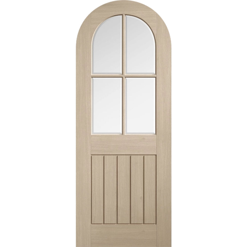 Product Mexicano arched prefinished glazed blonde oak door