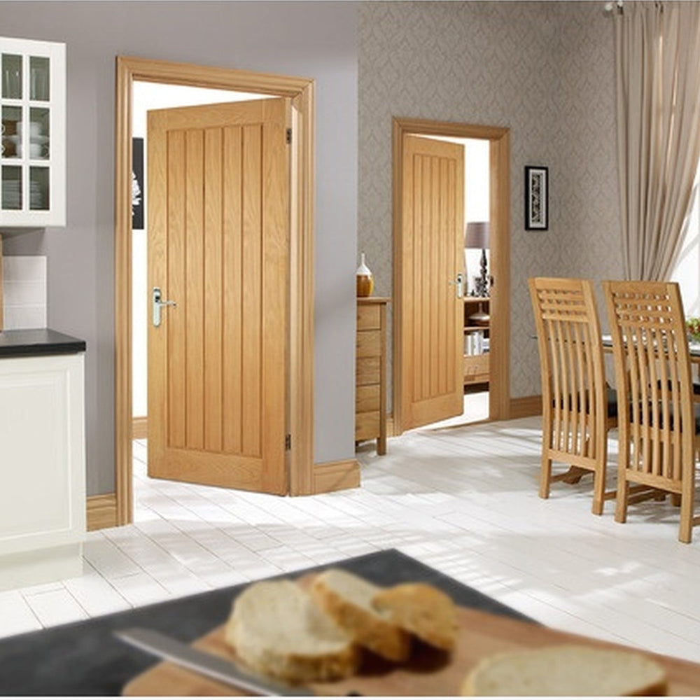 Lifestyle Mexicano engineered oak door installed in a room