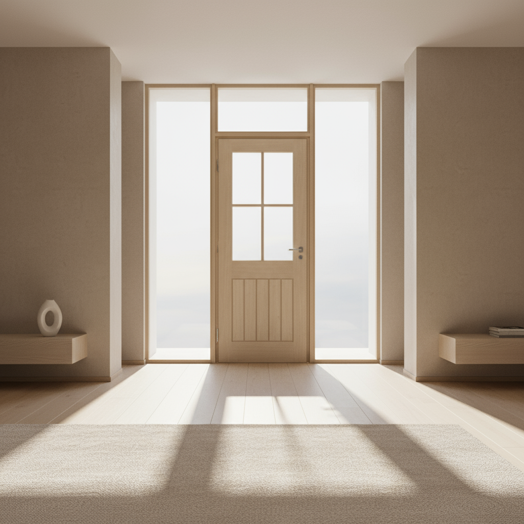 Mexicano Glazed 4L Prefinished Blonde Oak Door