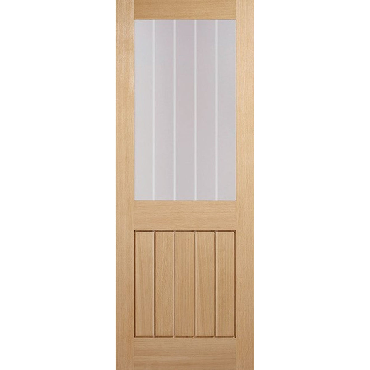 Mexicano Half Light Clear Glazed Prefinished Fire Door - Main Product Image