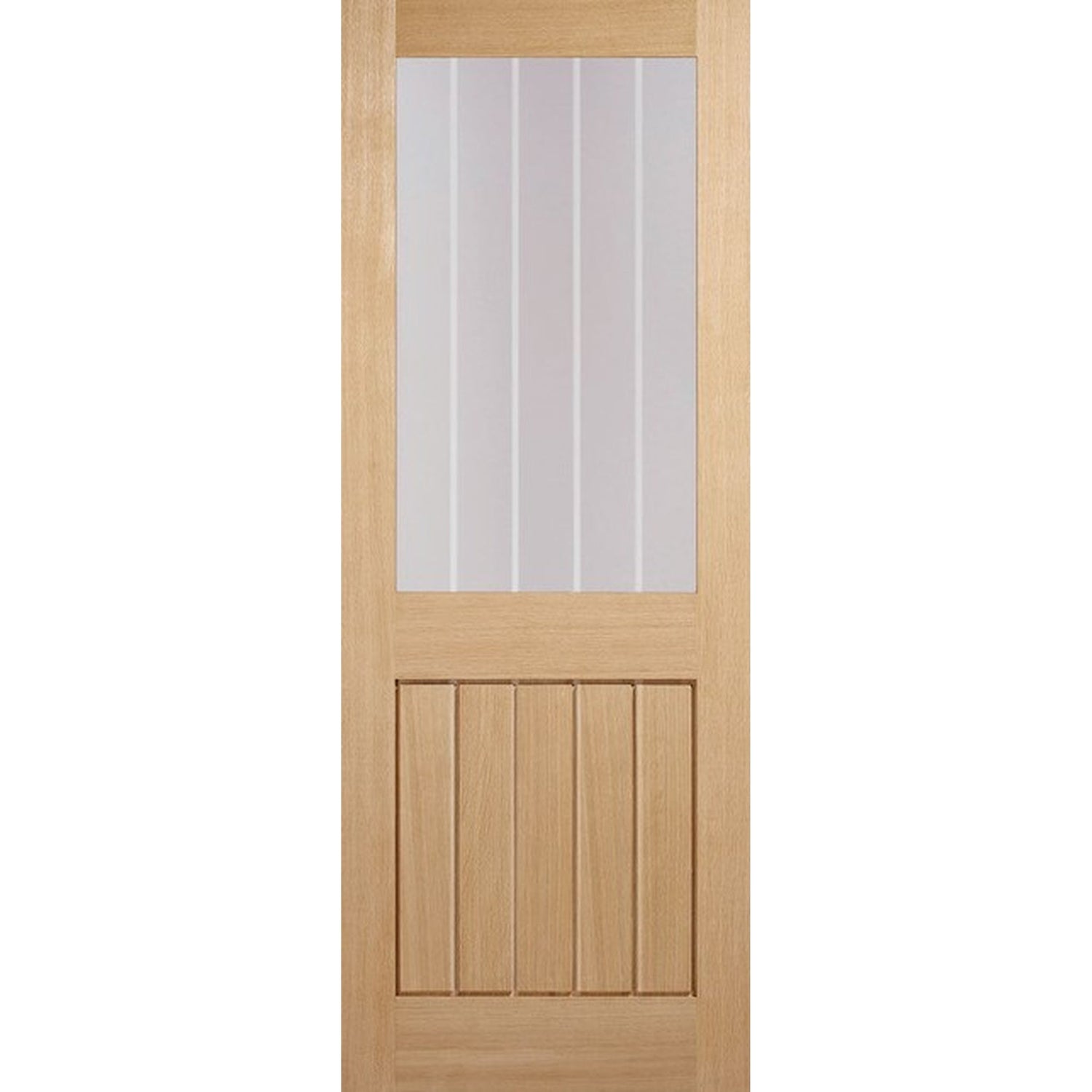 Mexicano Half Light Clear Glazed Prefinished Fire Door - Main Product Image