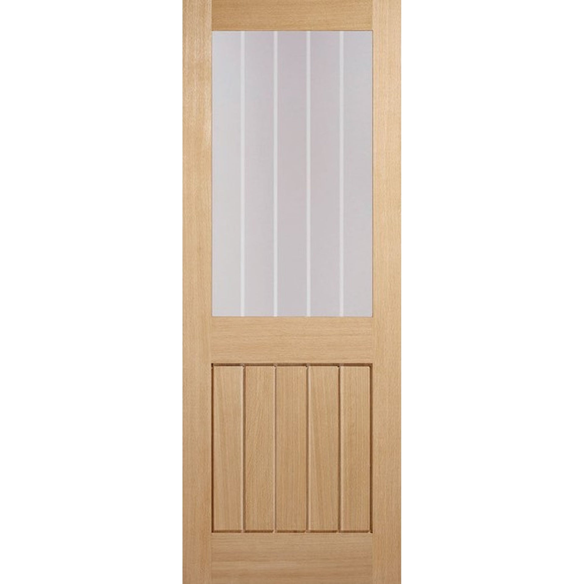 Mexicano Half Light Clear Glazed Prefinished Fire Door - Main Product Image