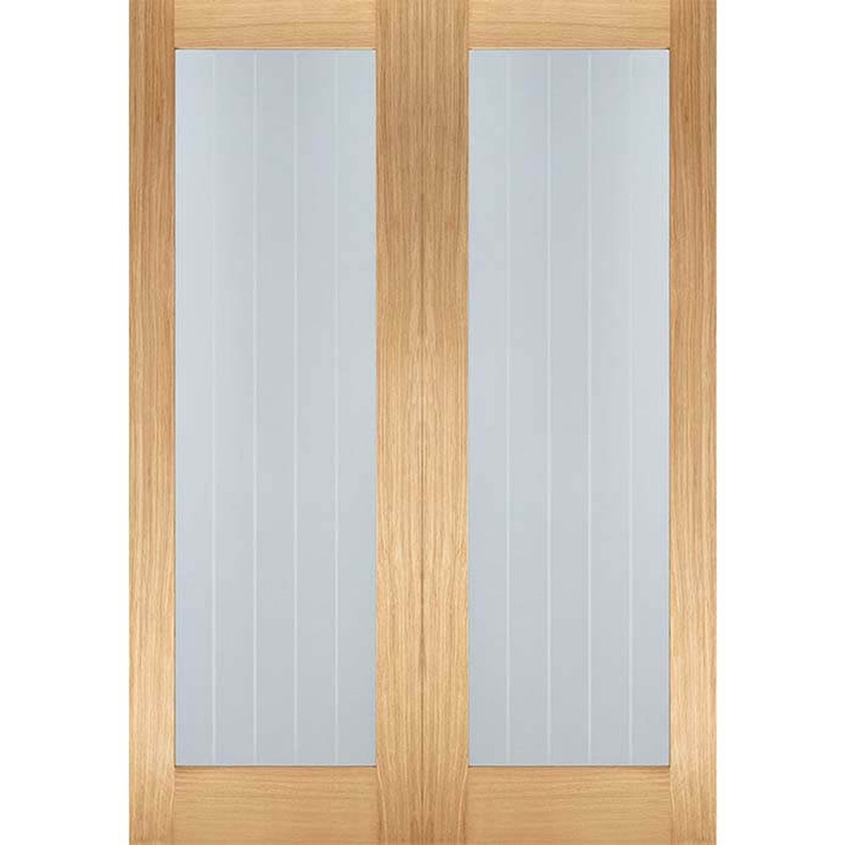 Mexicano Oak Pattern 10 Glazed Internal Door Pair - Main Product Image