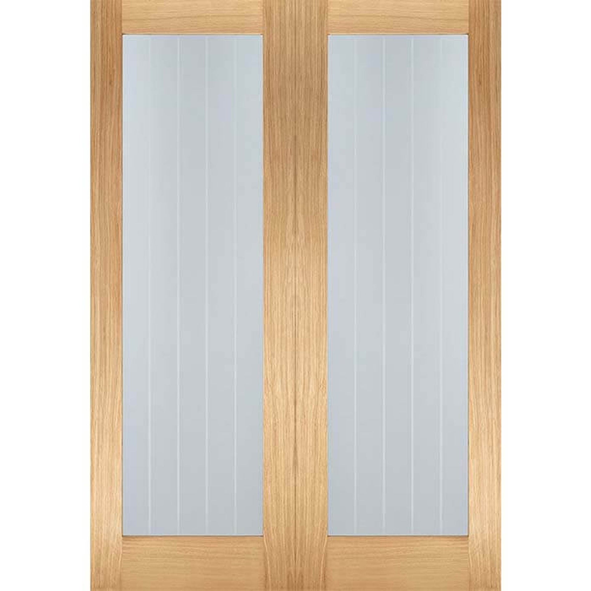 Mexicano Oak Pattern 10 Glazed Internal Door Pair - Main Product Image