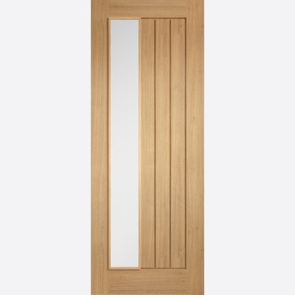 Product Mexicano offset clear glazed prefinished oak internal door