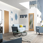 Mexicano Pattern 10 Glazed Oak Internal Door - Lifestyle Image 1