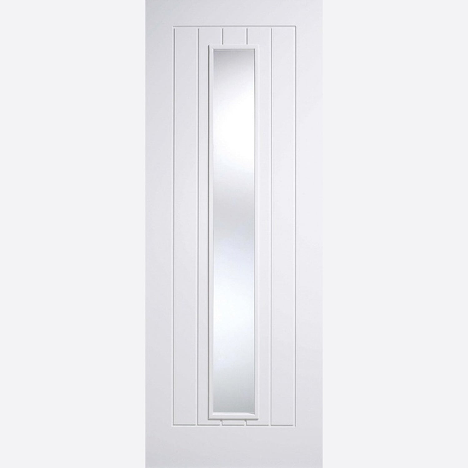 Mexicano White Primed 1 Light Glazed Door - Main Product Image