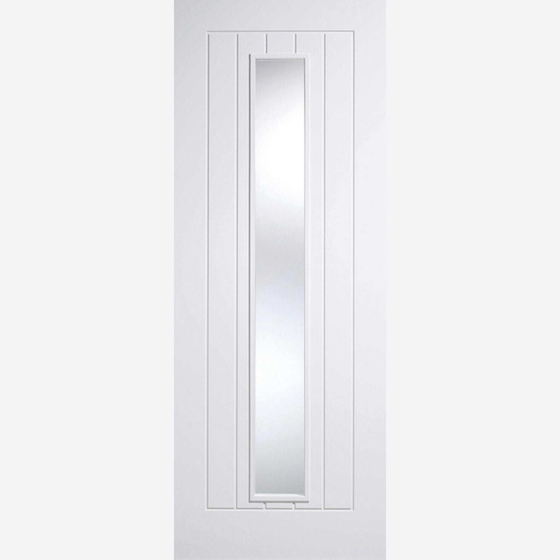 Mexicano White Primed 1 Light Glazed Door - Main Product Image