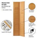 Mistral Prefinished Oak Bi-Fold Internal Door - Lifestyle Image 2