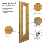 Mistral Prefinished Oak Glazed Internal Door - Lifestyle Image 2