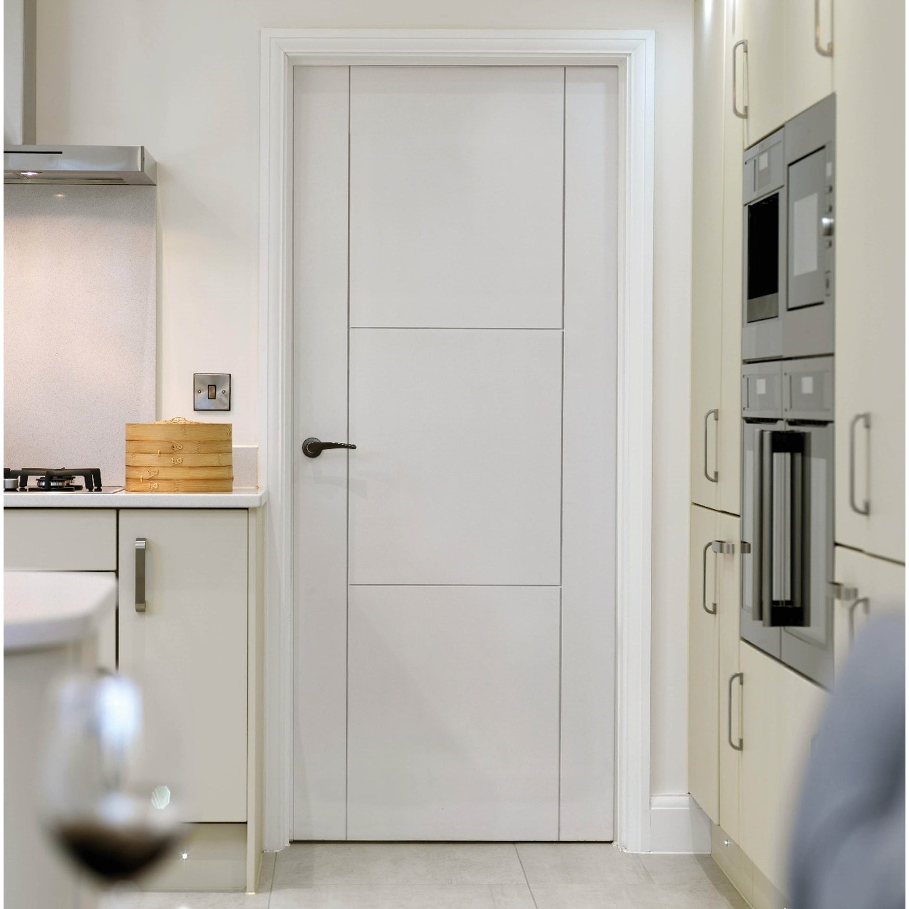Mistral White Primed FD30 Internal Fire Door - Lifestyle Image 1