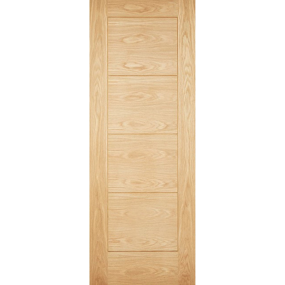 Product Modica four-panel oak external door with raised panels