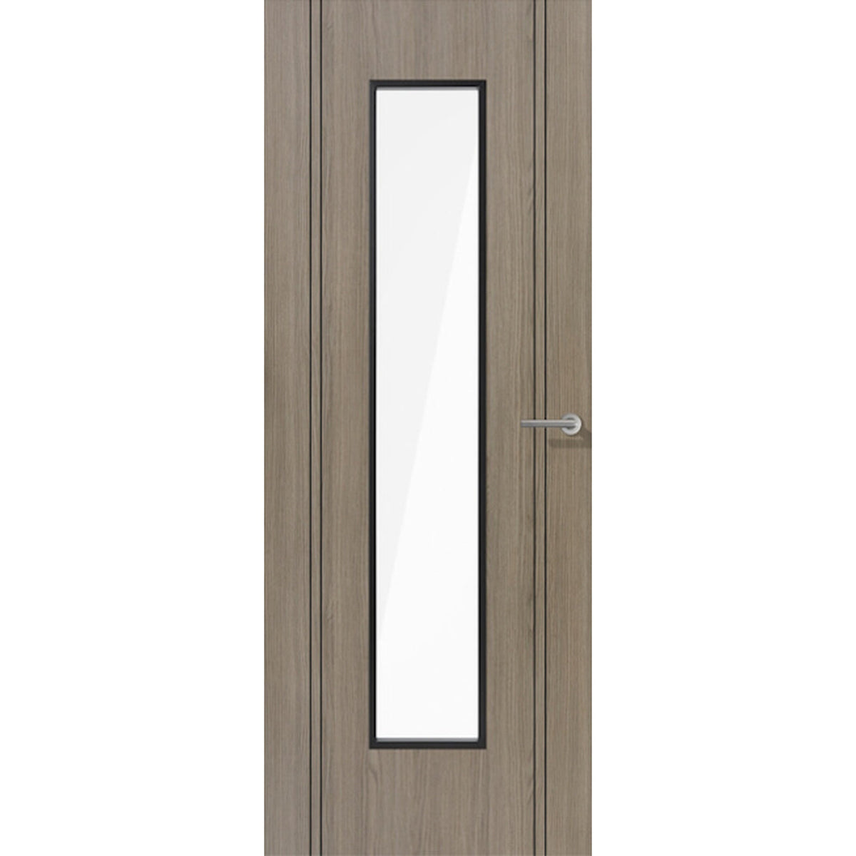 Monaco Light Grey Clear Glazed Laminate Door - Main Product Image
