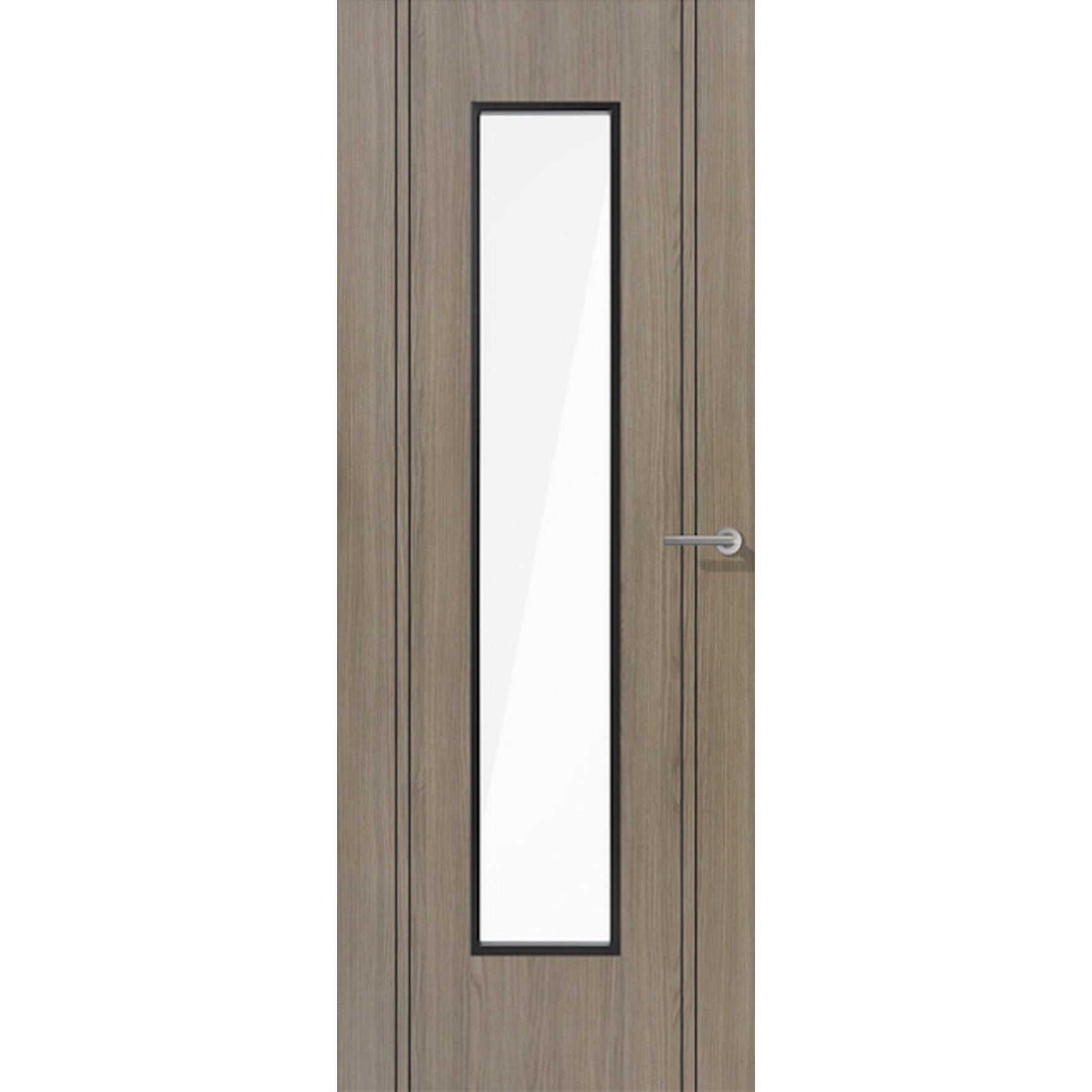 Monaco Light Grey Clear Glazed Laminate Door - Main Product Image