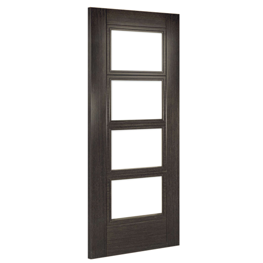 Montreal Glazed Prefinished Dark Grey Ash Door