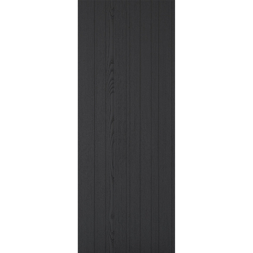 Product Montreal black laminate internal door with vertical panel design