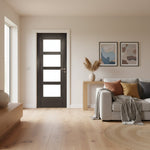 Montreal_Glazed_Prefinished_Dark_Grey_Ash_Door Lifestyle Image