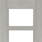 Montreal Glazed Prefinished Light Grey Ash Fire Door - Lifestyle Image 2