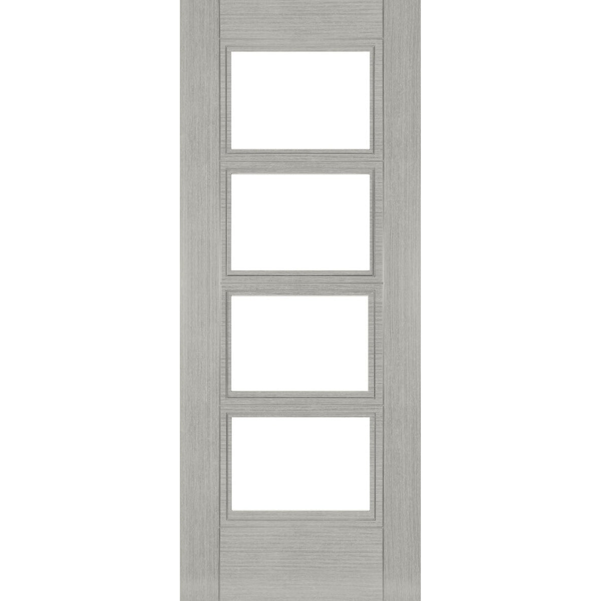 Montreal Glazed Prefinished Light Grey Ash Fire Door - Main Product Image