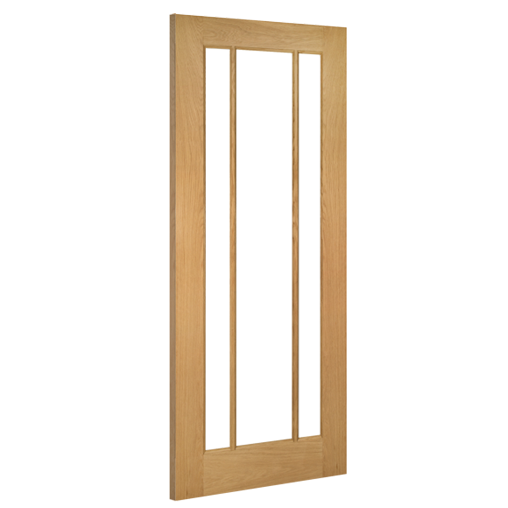 Norwich Modern Glazed Oak Door