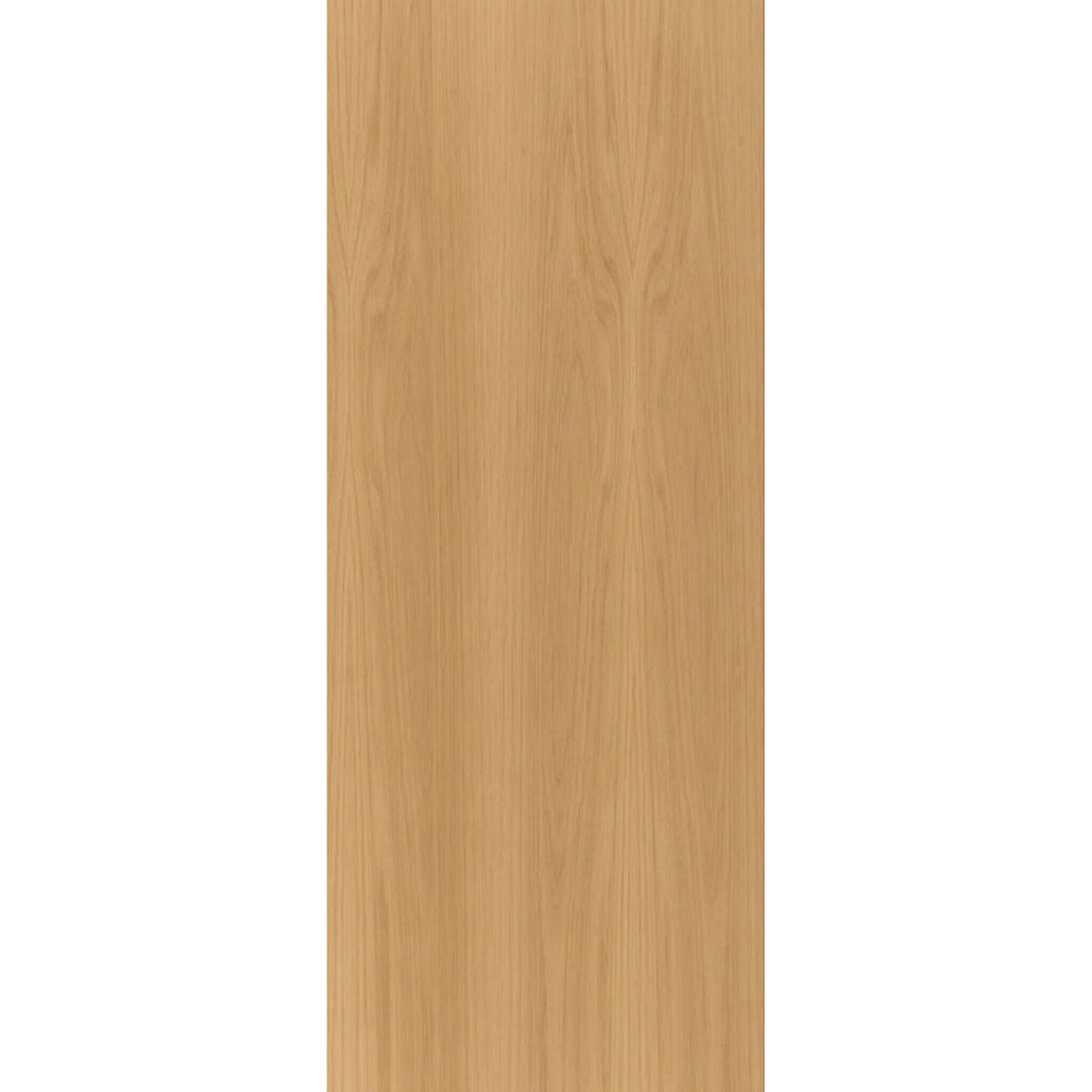 Product oak prefinished internal flush door on white background