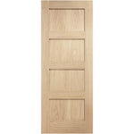 Oak Shaker 4 Panel Unfinished Internal Door - Main Product Image
