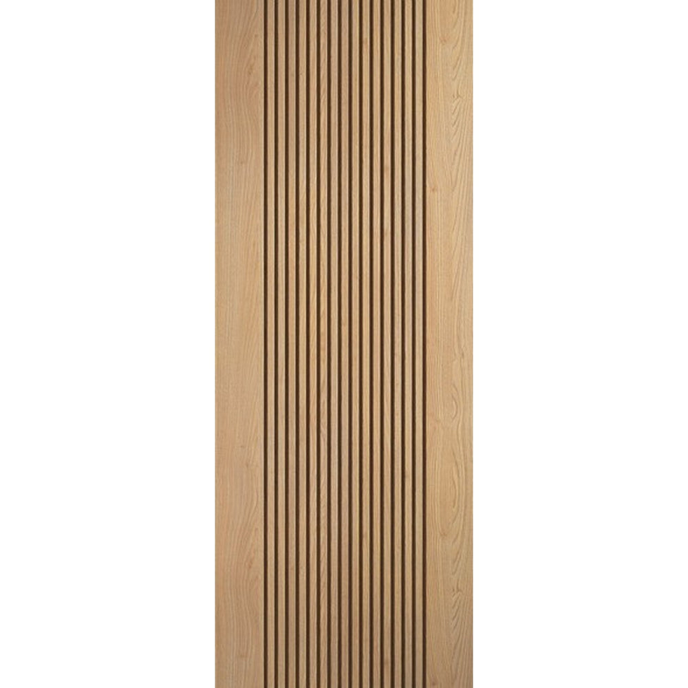 Product Oak Sydney prefinished internal door with vertical panel detail