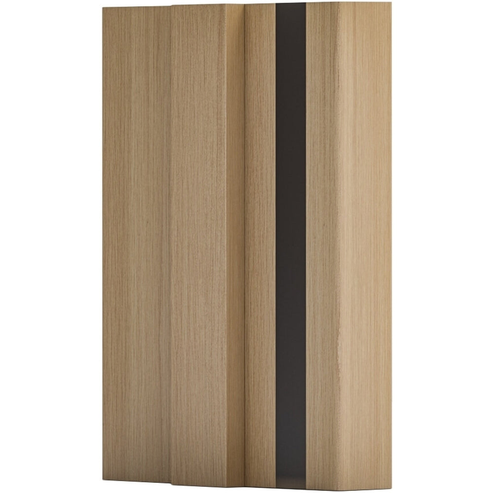 Product oak veneer FD30 fire rated door frame set on white background