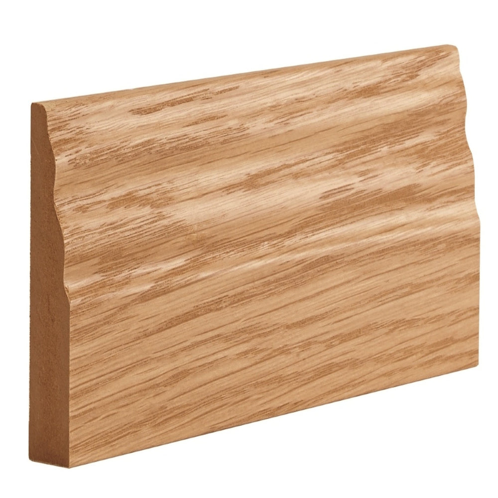 Product oak veneered traditional architrave set profile close-up