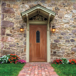 Lifestyle oak Westminster external door shown in a home setting
