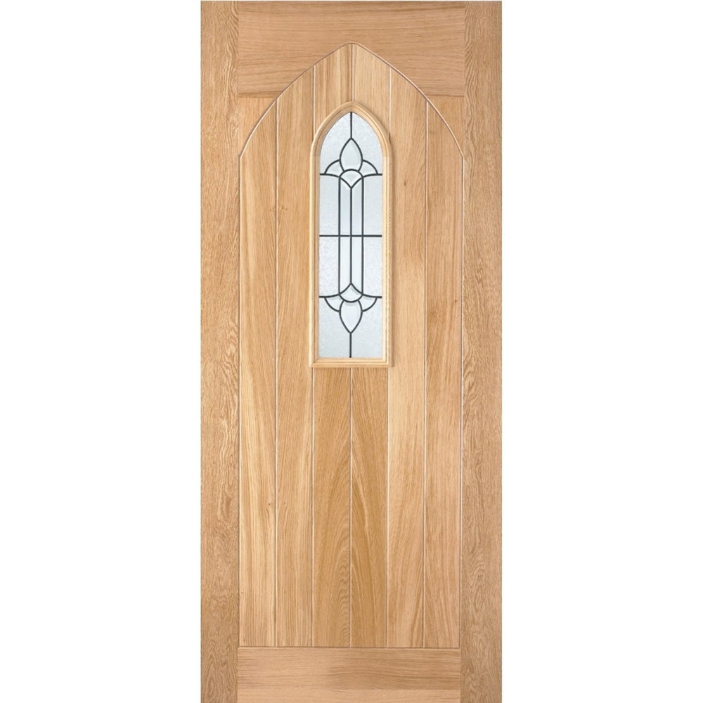 Product Oak Westminster external door with glazed top panels