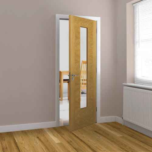 Buy Ostria Prefinished Oak Clear Glazed Internal Door online UK