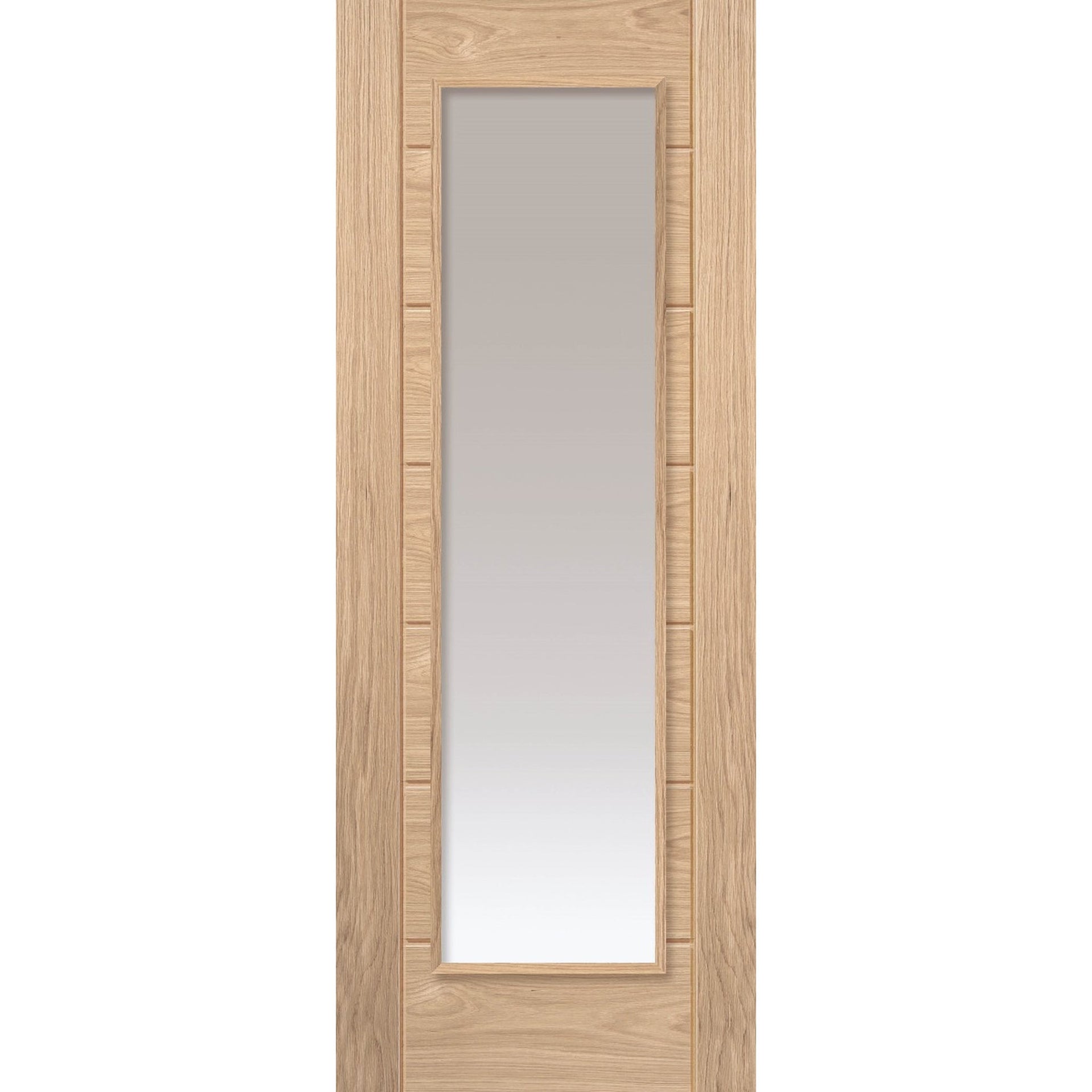 Palomino Unfinished Oak Glazed Internal Door - Main Product Image