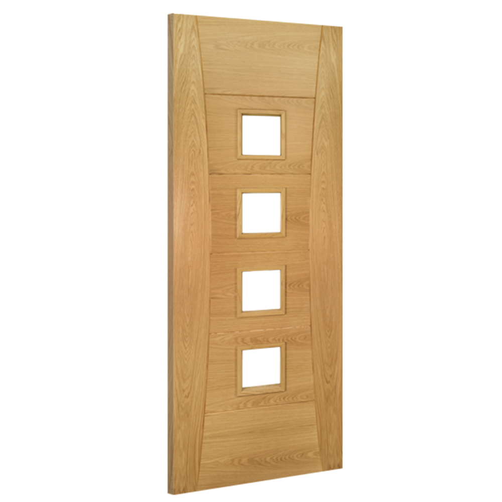 Pamplona Prefinished Glazed Oak Door