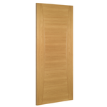 Product oak Pamplona solid internal door shown angled