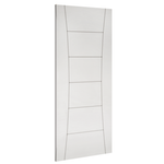 Product white primed Pamplona solid internal door shown angled