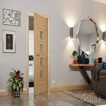 Pamplona Glazed Prefinished Oak Fire Door - Main Product Image
