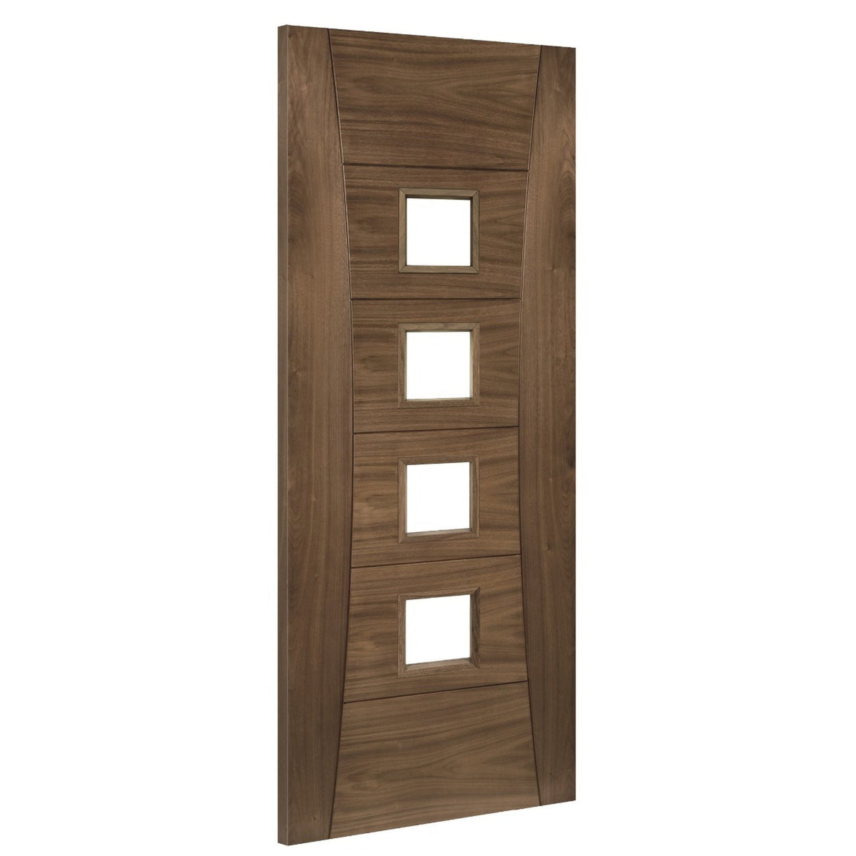 Pamplona Glazed Prefinished Walnut Fire Door - Lifestyle Image 1