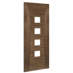 Pamplona Glazed Prefinished Walnut Fire Door - Lifestyle Image 1