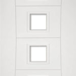 Pamplona Internal White Primed Clear Glazed Door - Lifestyle Image 2
