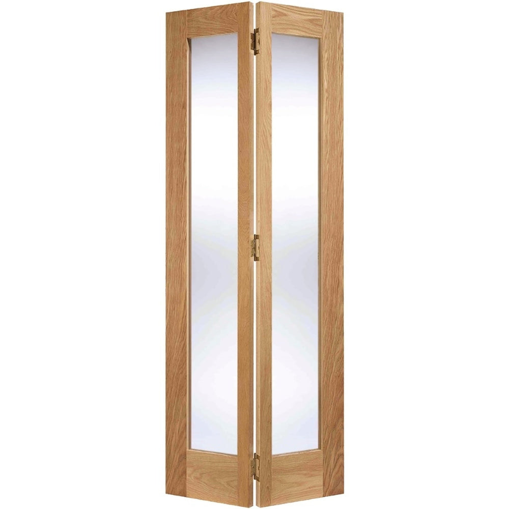 Product Pattern 10 glazed oak bifold door