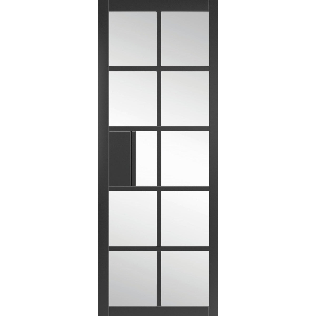 Plaza Black Clear Glass Internal Door - Main Product Image