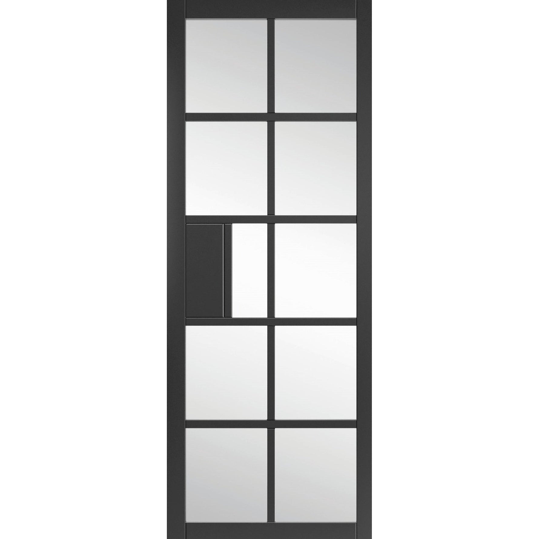 Plaza Black Clear Glass Internal Door - Main Product Image