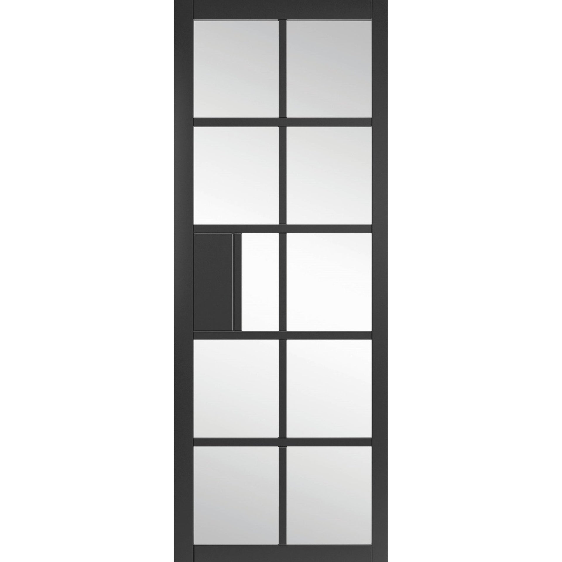 Plaza Black Clear Glass Internal Door - Main Product Image