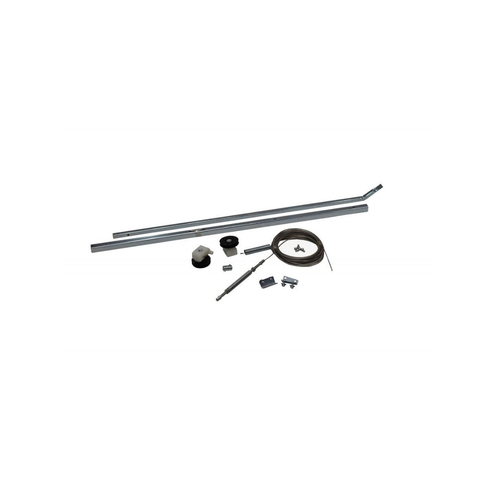 Product pocket door simultaneous double door closer system components