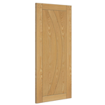 Product oak Ravello solid internal door shown angled