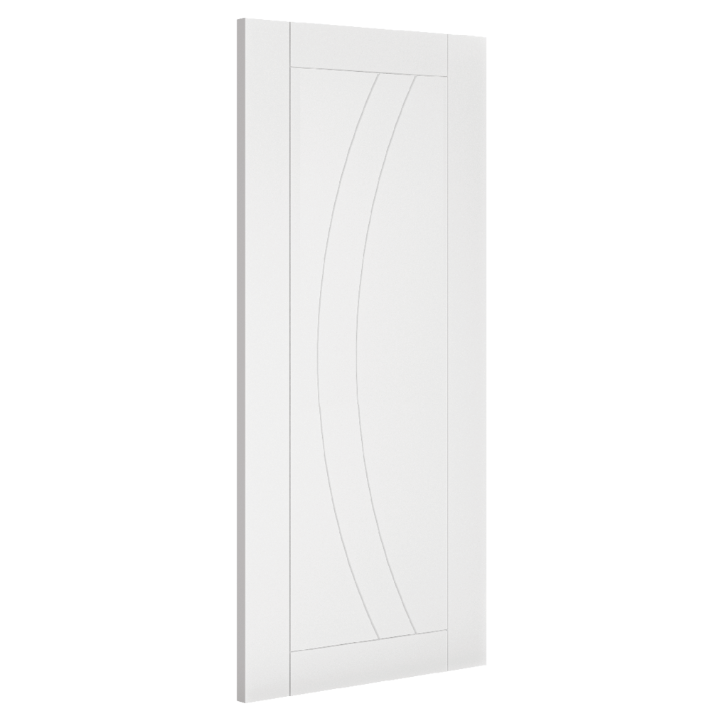 Ravello White Primed Internal Door - Angled Product Image